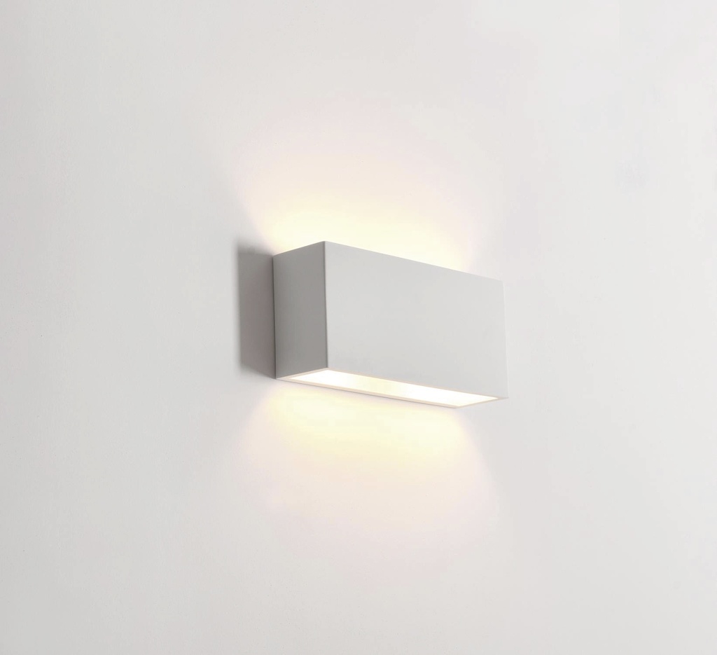 Aplique Pared Yeso Bid. Int. 2L G9 Rectangular (250x120x70)Mm