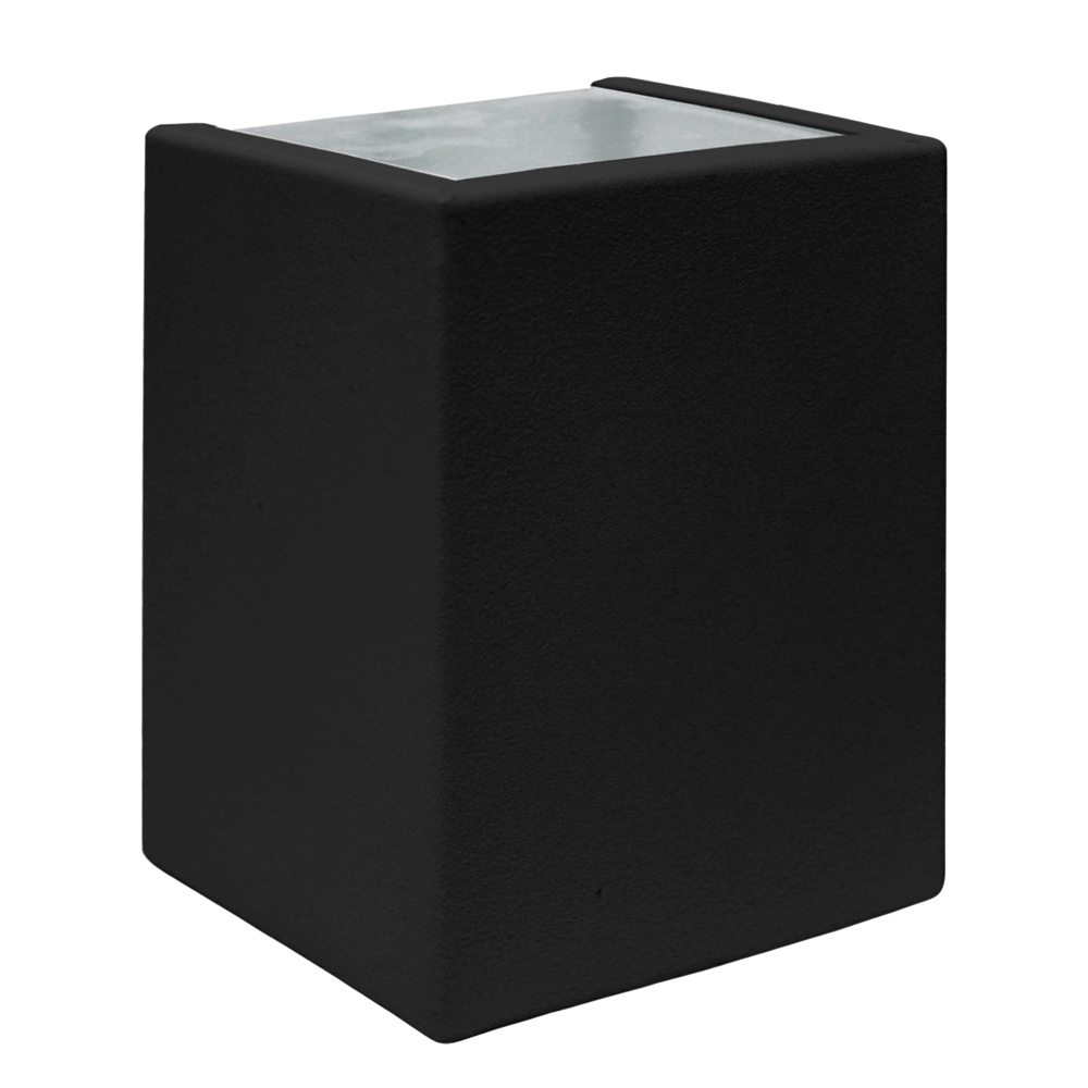 Aplique Pared Bid. Interior 1L G9 Rect. Negro (120x80)Mm Ip41