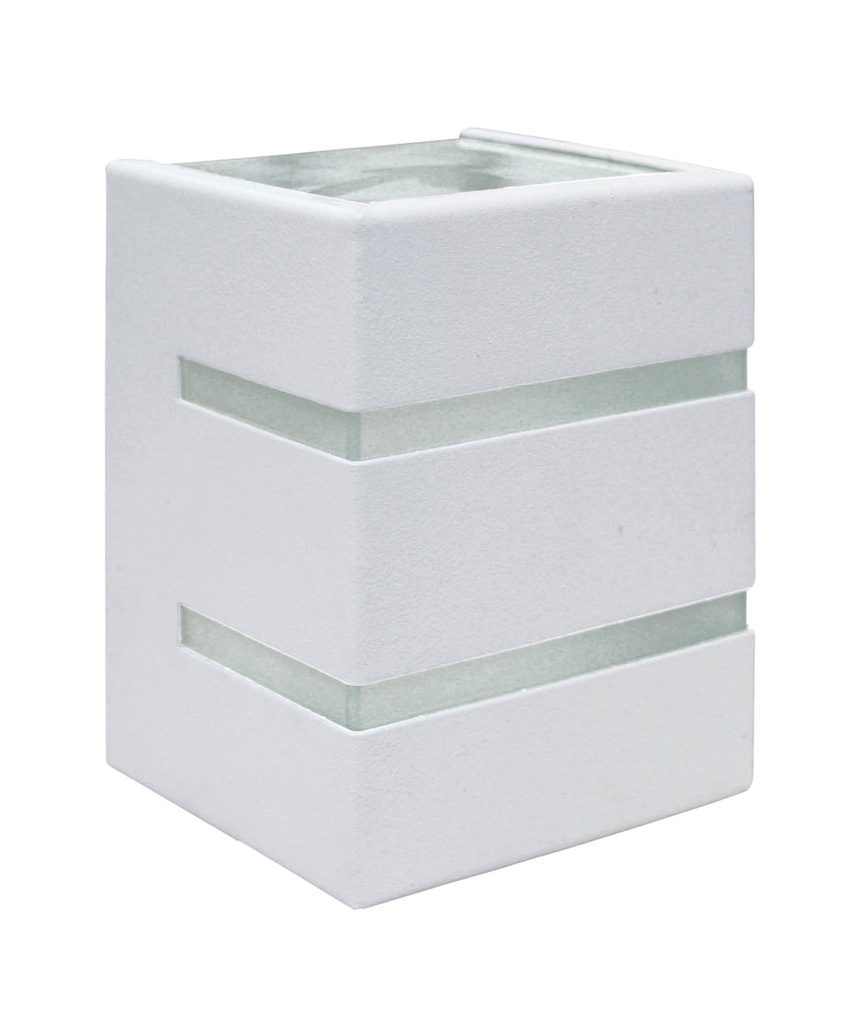 Aplique Pared Bid.+Front. Interior 1L G9 Rect. 12X8Cm Blanco Ip41