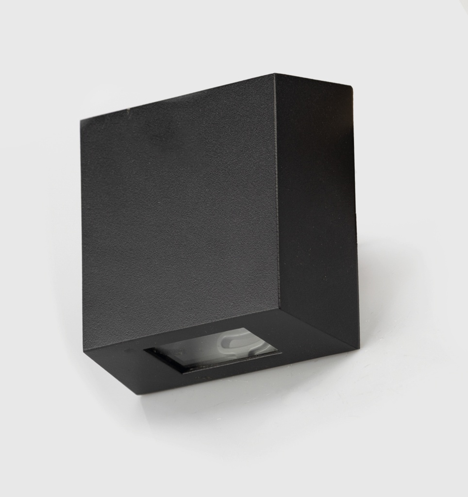 Aplique Pared Bid. Interior 1L G9 Rect. Int. Aluminio Negro (110X110Mm)