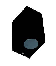 Aplique Pared Bid. 2L Gu10 Rect. Plastico Negro (150X95X72Mm) Ip65