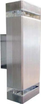 Aplique Ext. 2E27 Rectangular Satinado Qb