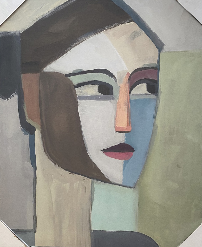 Cuadro De Mujer Con El Pelo Recogido Moderno