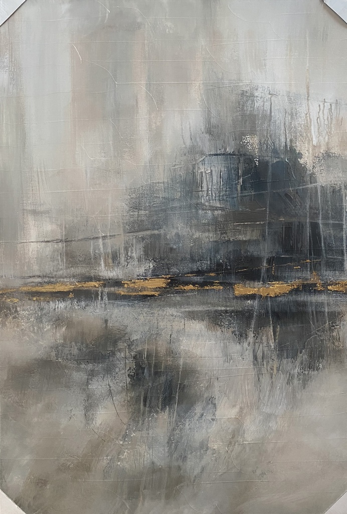 Cuadro Blanco Con Gris Captive 3