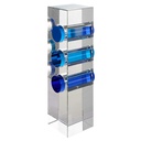 Figura De Cristal Con Detalles Azules