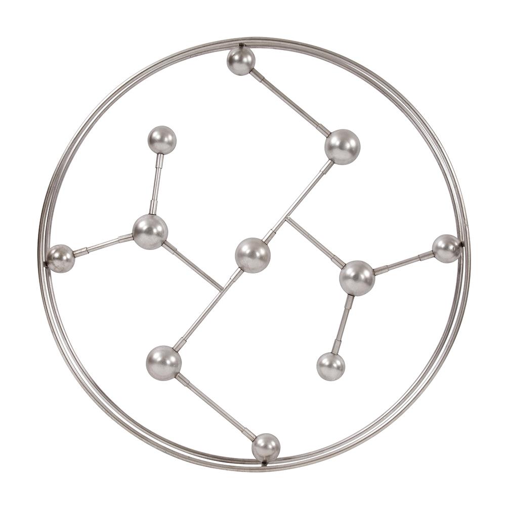 Aplique Moderno De Metal Con Esferas Plata
