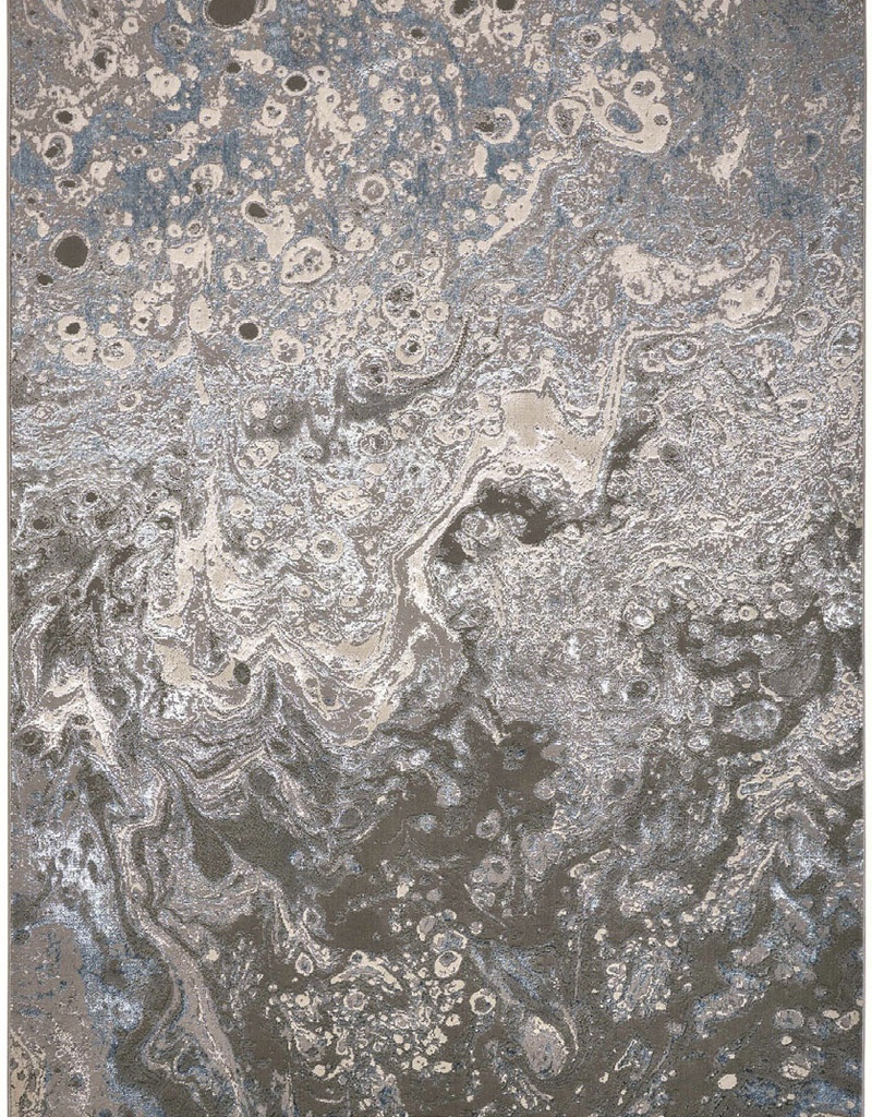 Alfombra (2.44X3.35)M Color Plata/Azul Azure