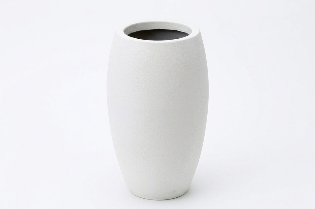 Maceta Fibra Barro Cono Alto 24X24X39Cm P117 Anti Blanco