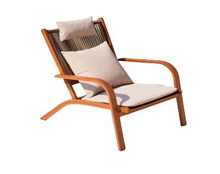 Silla Cuerda Tejida+Cojin Beige 67X84X87