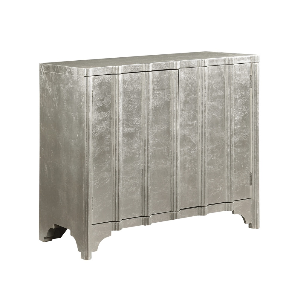 Consola De Madera Con Terminado Plata