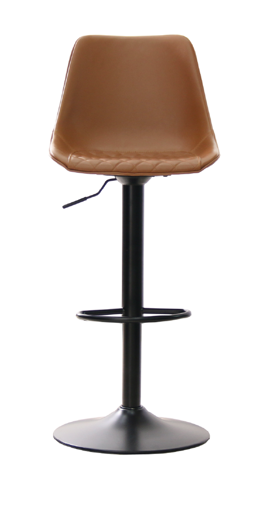 Taburete Ajustable Cuero Sintetico Metal Camel Map/4 cm