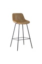 Silla Bar Doha Patas Metal Cuero Sintetico Camel Map/4 (65Cm Alt.)