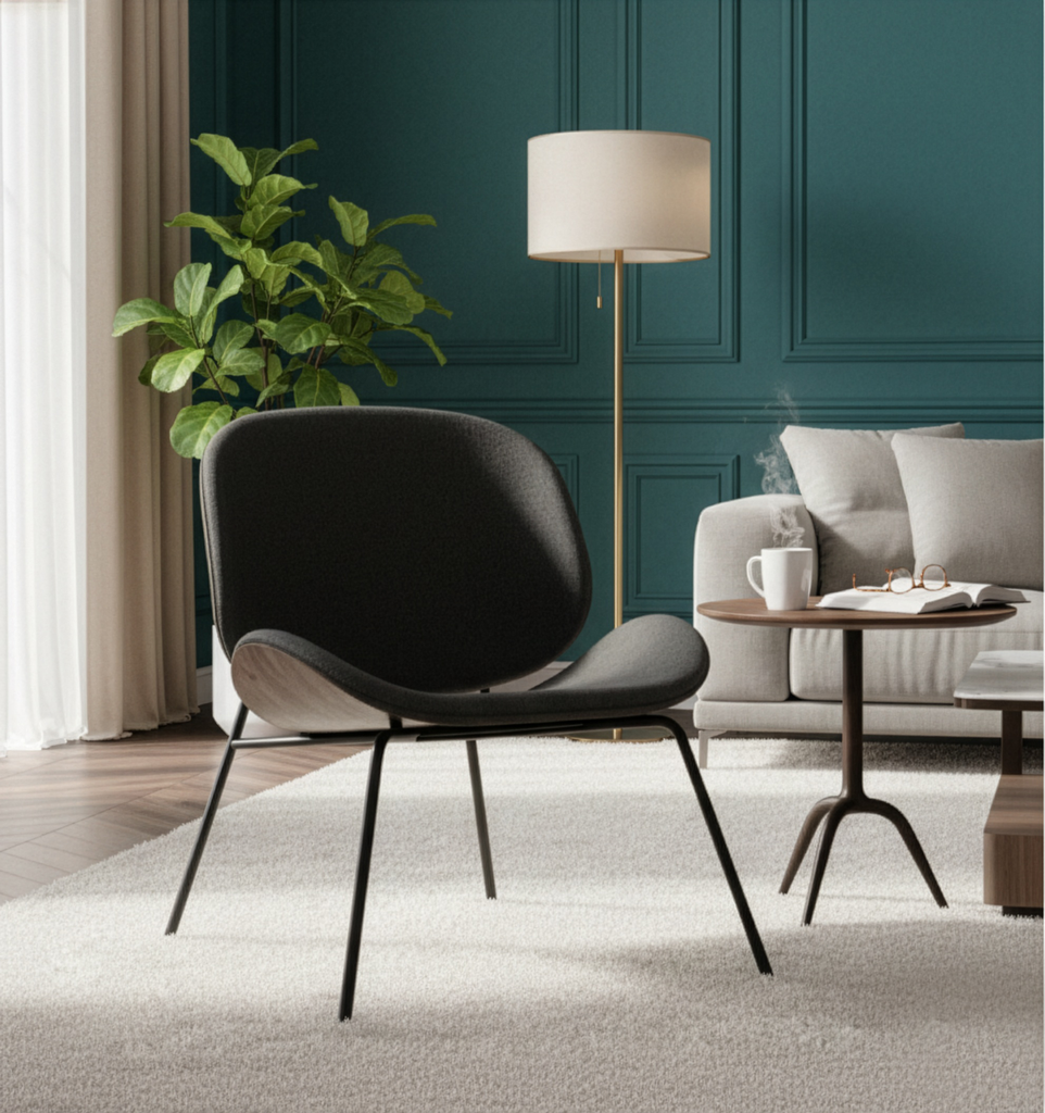 Silla Tela Patas Metal (Madera Cotrachapada) Gris Light