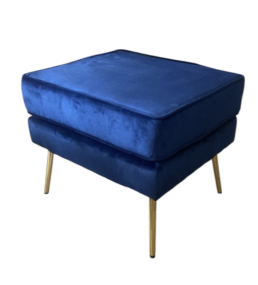 Taburete Doble Cojin Navy
