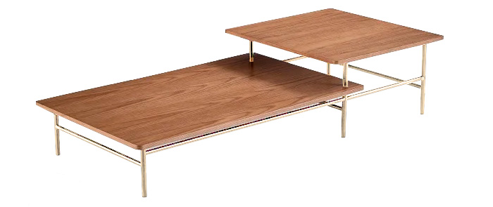 Mesa Centro Riviera/Madera Patas Champagne