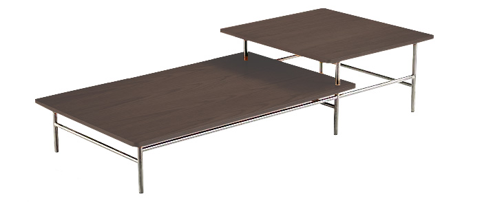 Mesa Centro Riviera Medera Negra-Patas Cinza