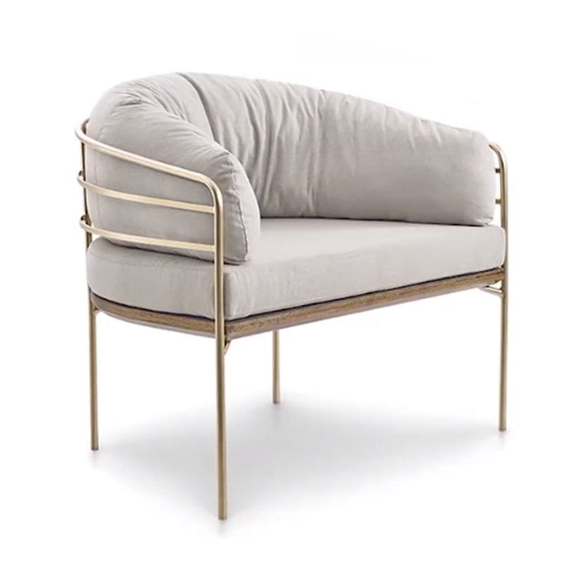 Poltrona Ceres Pata Dorada/Bouclee Beige