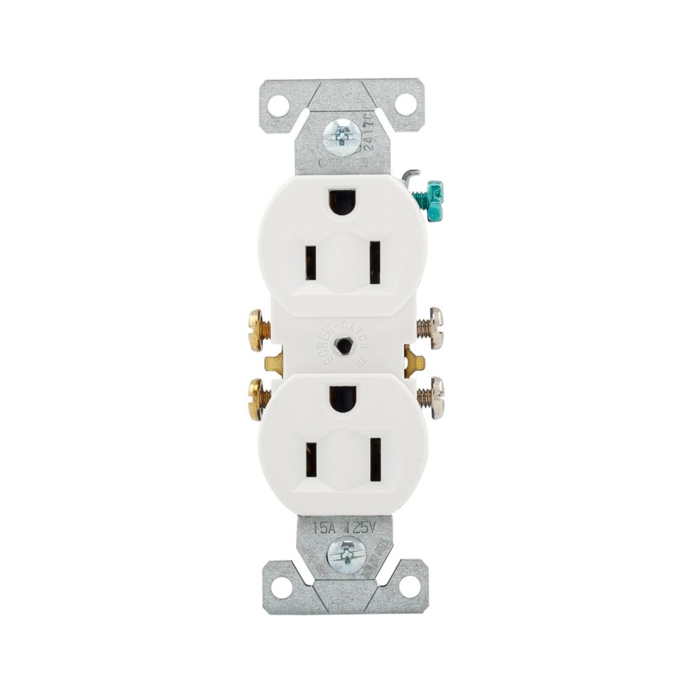 Toma Doble Pol. 125V Bl #270W Cooper-Eaton