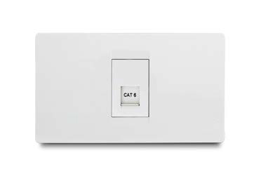 Toma Datos Doble Rj45 Cat6 Blanco Premium