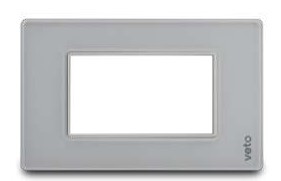 Placa Toma C/Bast Vidrio Blanco Premium Stilo