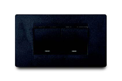Toma Mixto Interruptor+Conmutador Negro Premium