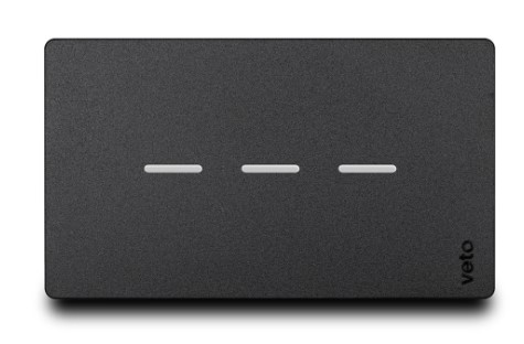 Interruptor Inteligente Triple Wifi Negro Premium