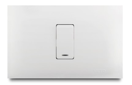 Conmutador Simple C/Luz Blanco Veto Vive