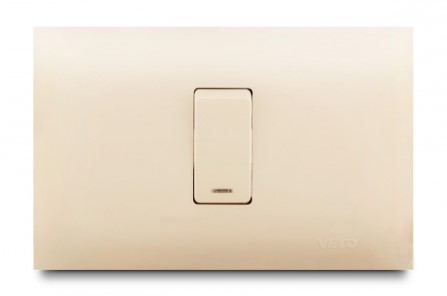 Interrup. Simple C/Luz Marfil Veto Vive