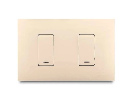 Interrup. Doble C/Luz Marfil Veto Vive