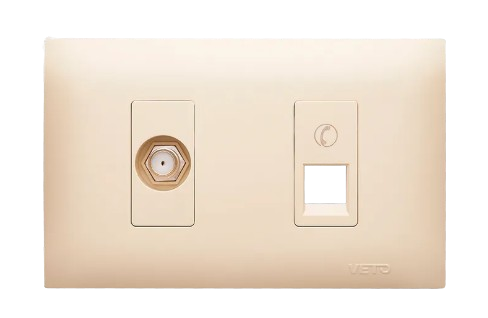 Toma Mixto Tf+Tv Marfil Veto Vive