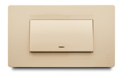 Conmutador Simple Balancin Ancho Marfil Veto Vive