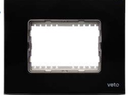 Placa 3H Vidrio Negro Veto Plura