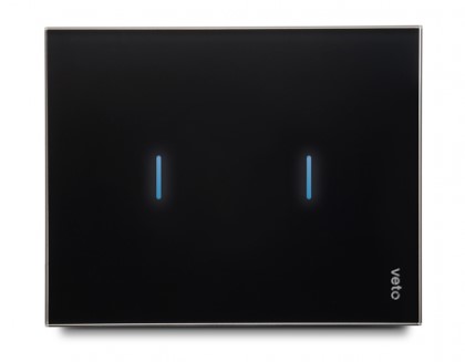 Conmutador Inteligente Doble Wifi Plura Smart Negro