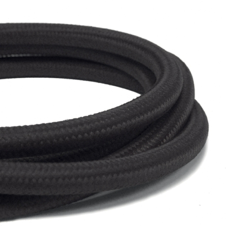 Cable Tela P/Extension Lamp. Negro 2x0.75mm