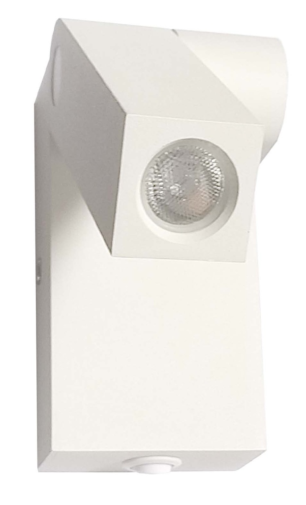Lamp. Pared Led Moderna Base Rectangular C/Int. 15X11Cm 3W 3K Blanco