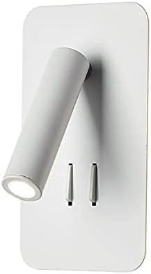 Lamp. Pared B/Rectangular Moderna Blanco Led 2L 3+6W 3K Doble Int. (180X100Mm)