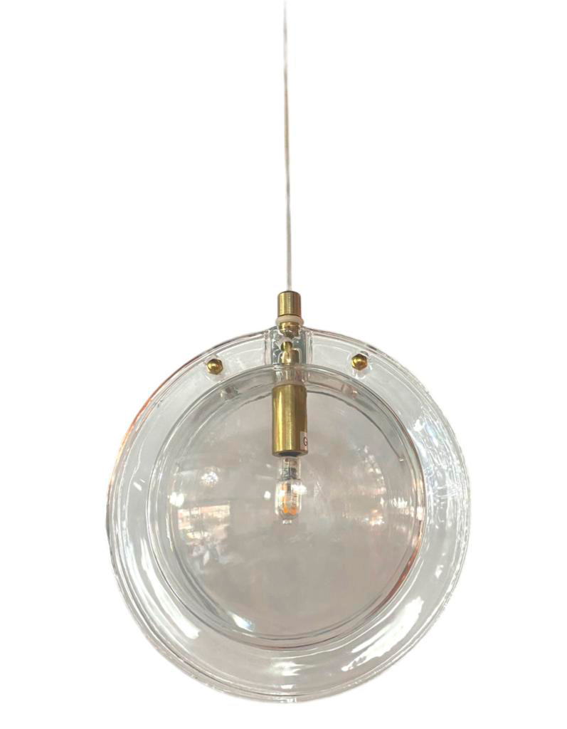 Lamp. Colg. 1L G4 D16X20Cm Vidrio Claro