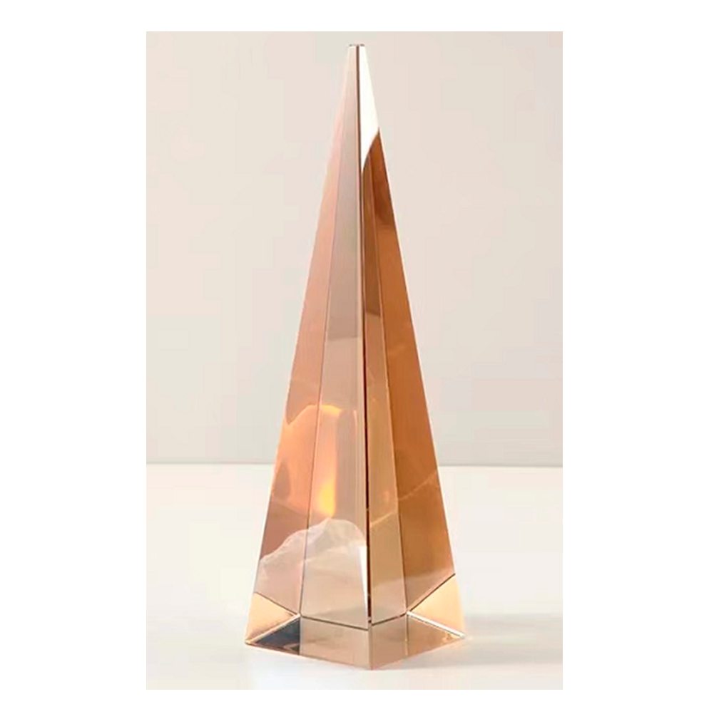 Figura De Piramide De Cristal Ambar