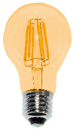 Foco Led A60 E27 8W 2.7k Ambar 110-130V (D60Mm)
