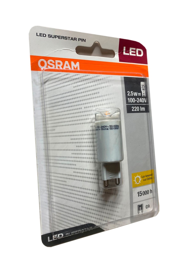 Foco Led G9 2.5W 3K 120V