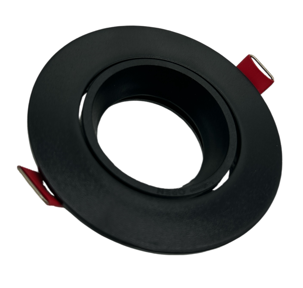 O.B. Prof. Gu10 Movil Red. Plastico Negro (D90X25Mm)