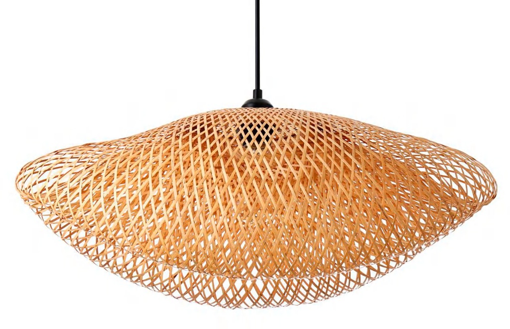 LAMP. COLG. 1L E27 BAMBOO NATURAL (800X500X250MM)