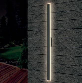 APLIQUE PARED LED EXT. RECT. ALUMINIO NEGRO 20W 3K 110-265V (800X80X50MM) IP65