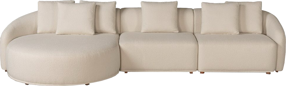 SOFA DUNAS sheslom redondo Ld Ivory textura