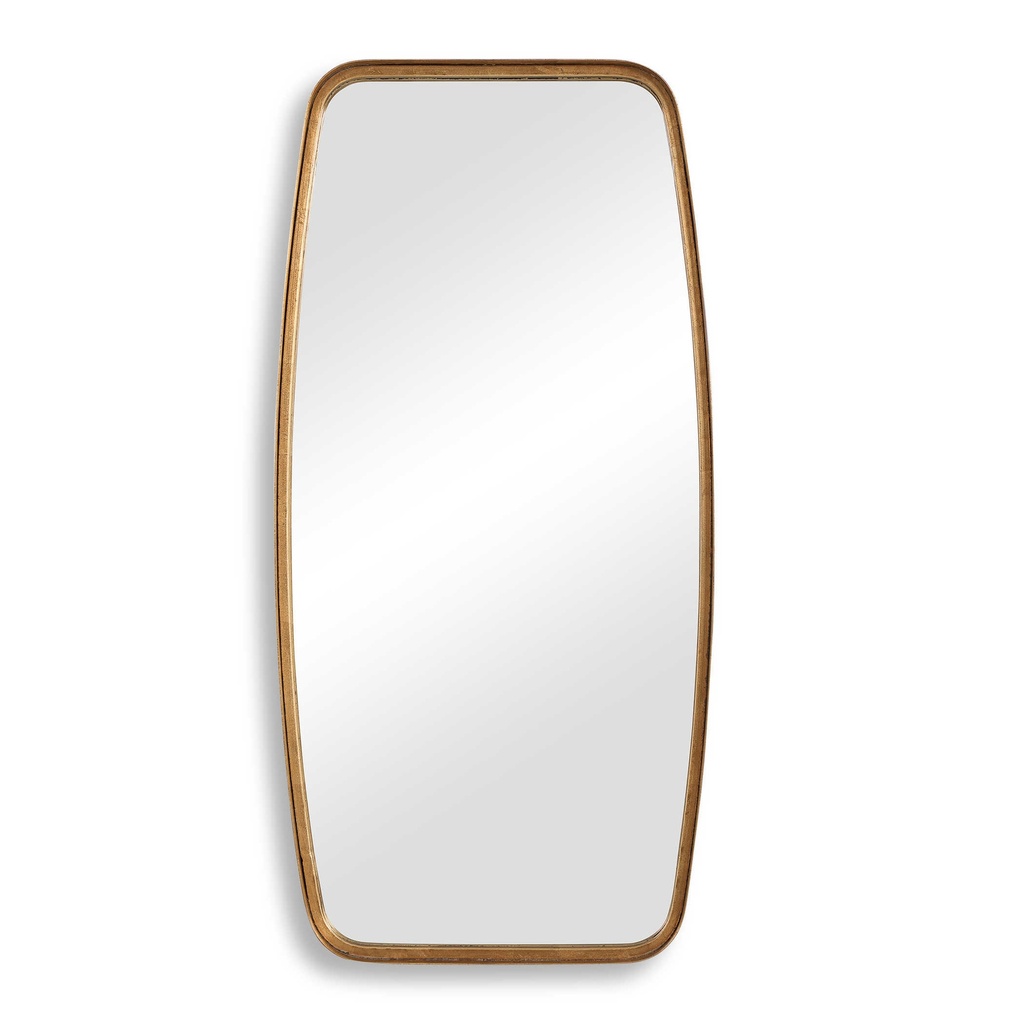 ESPEJO RECTANGULAR DE METAL DORADO 51x102cm