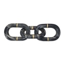 FIGURA DE CADENA DE MARMOL NEGRO Y BLANCO