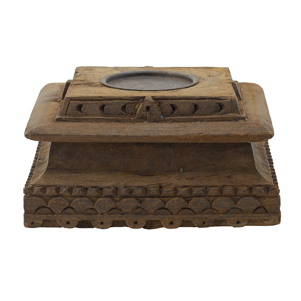 PORTA VELA GRANDE DE MADERA TIPO ANTIGUO