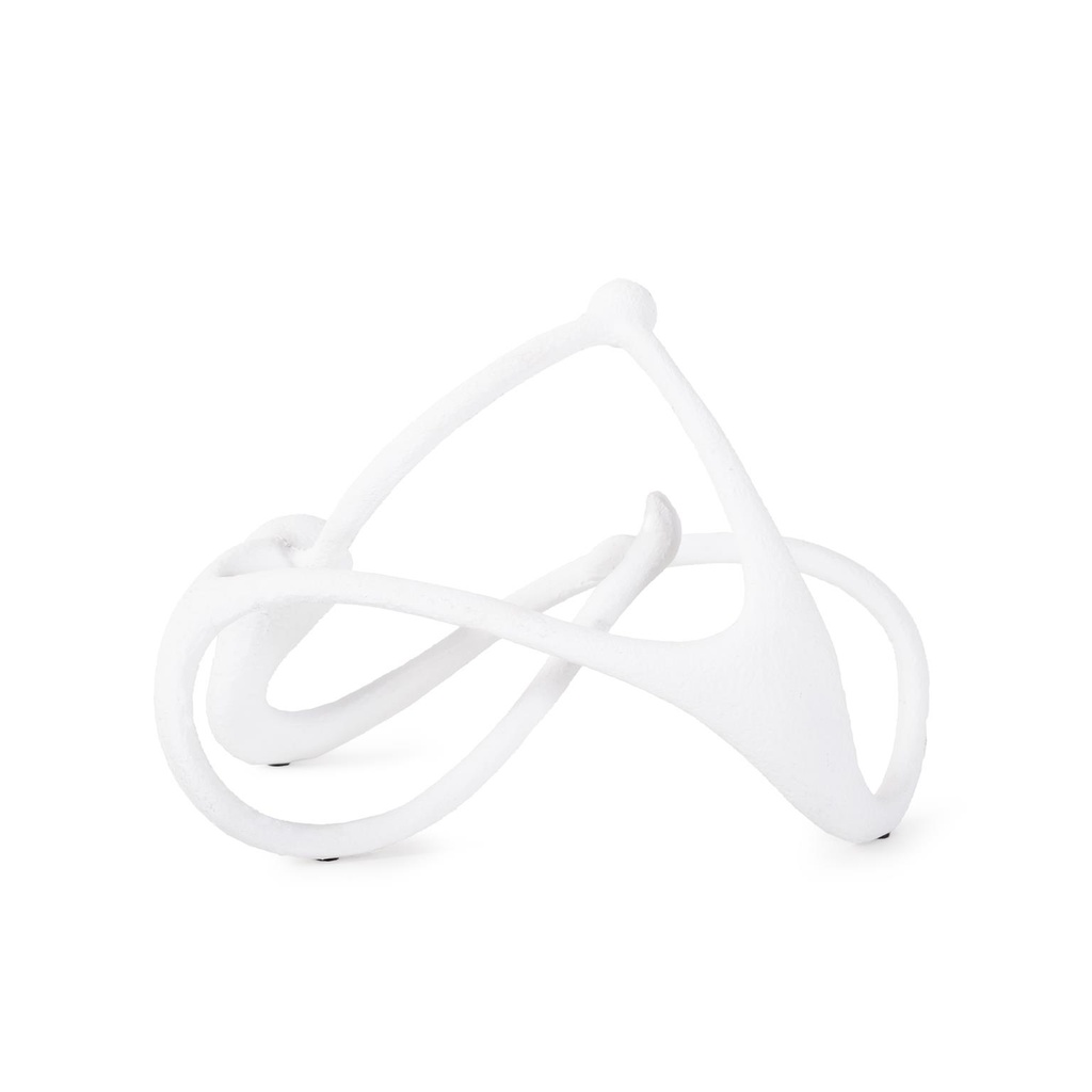 EESCULTURA DE METAL ABSTRACTA BLANCA