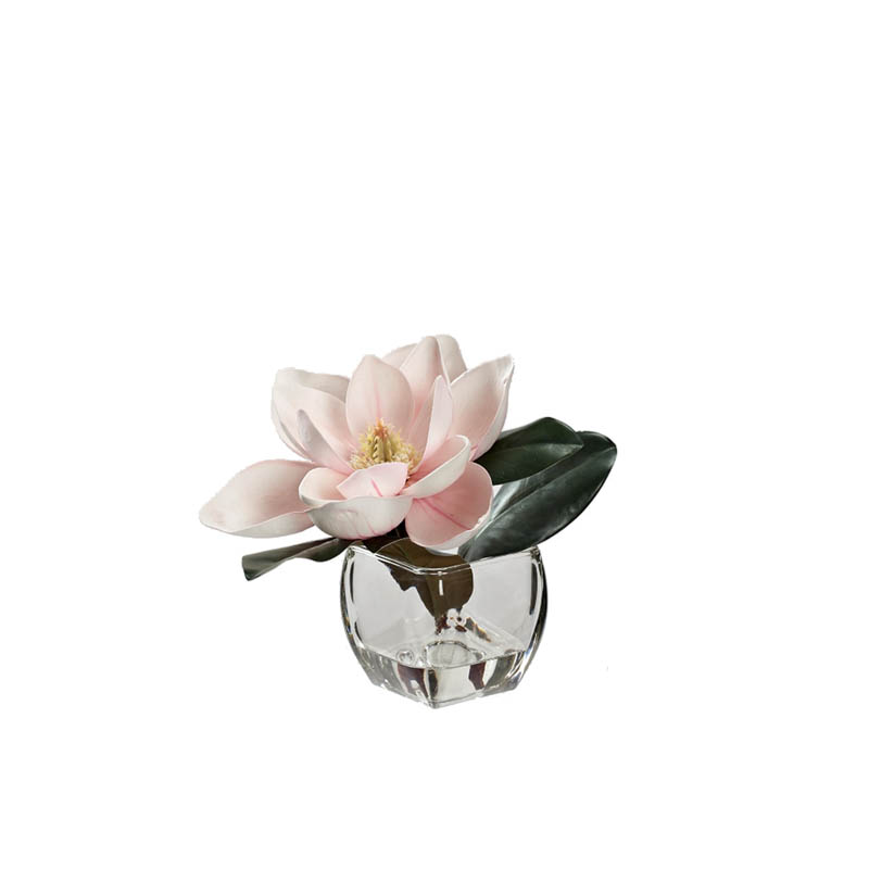 PLANTA DE PLASTICO DE ORQUIDEA BLANCA CON BASE BLANCA