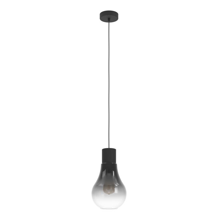 LAMP. COLG. 1L E27 CHASELY VIDRIO T/BOMBILLO NEGRO (1100X200MM)